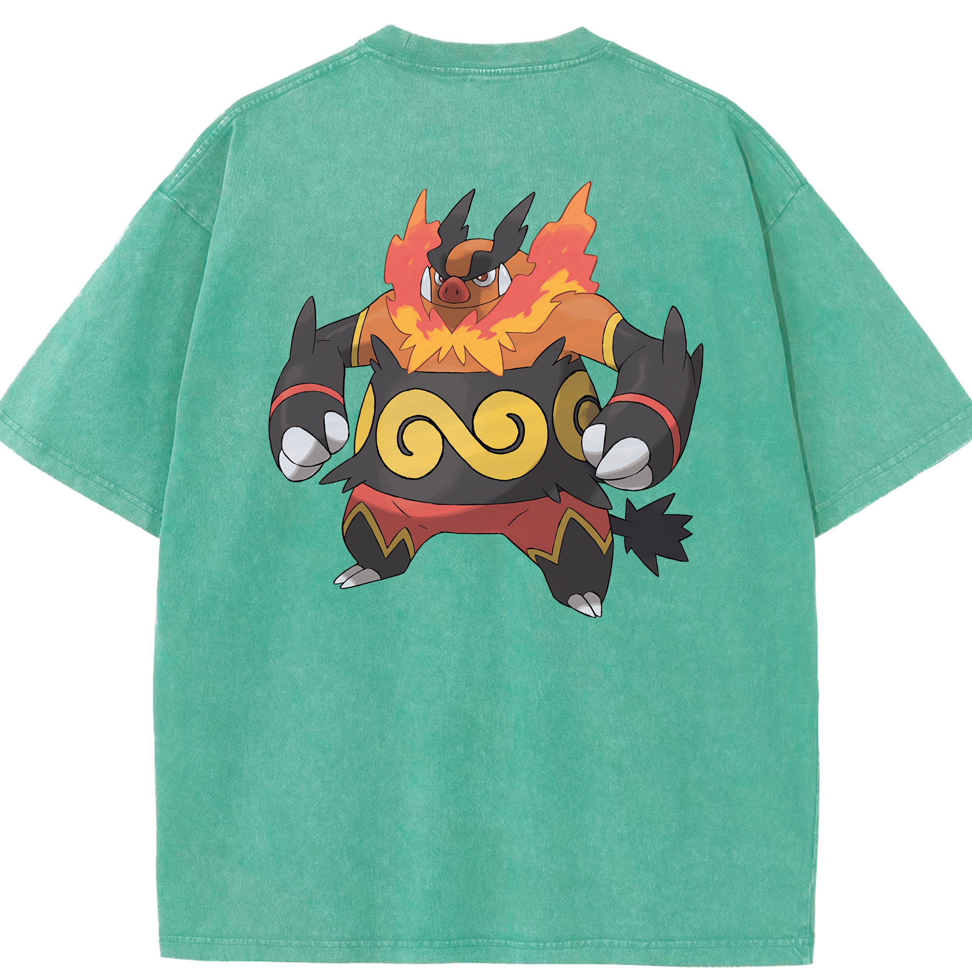 （画像用） ポケットモンスター Pokémon 綿100% ヴィンテージ風 半袖Tシャツ（背面プリント）